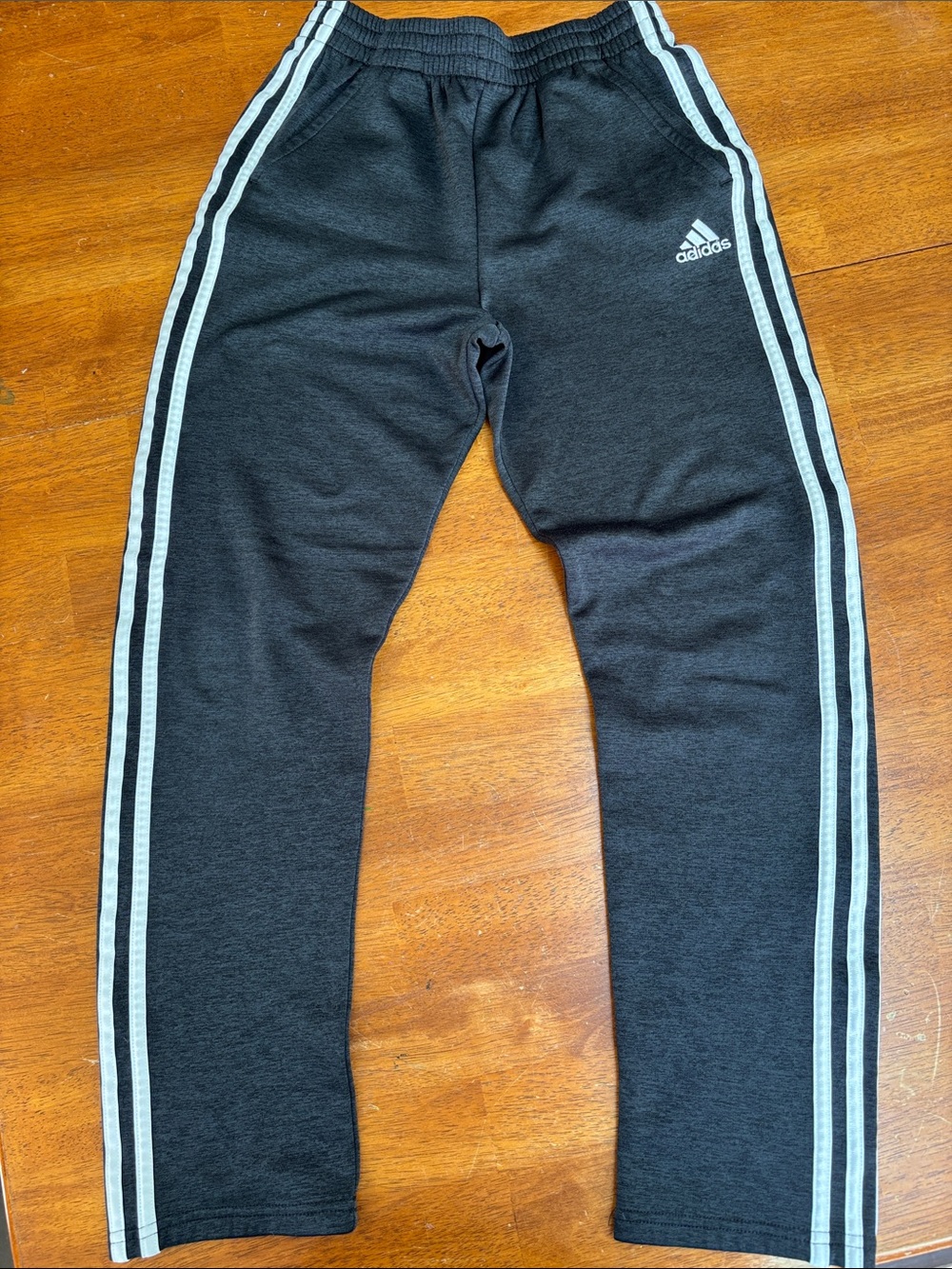 adidas Black Joggers with White Side Stripes and Logo